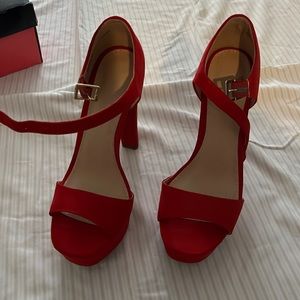 Brand New with box Charlotte Russe Red Platform Sandals